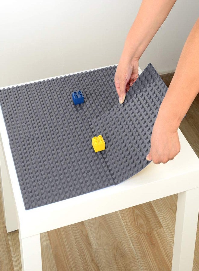 MIMAX Self-Adhesive Baseplates Compatible with DUPLO, Peel-and-Stick Baseplate for DIY Play Table or Wall - 4 Pack (10" x 10") (Beige) - Image 4